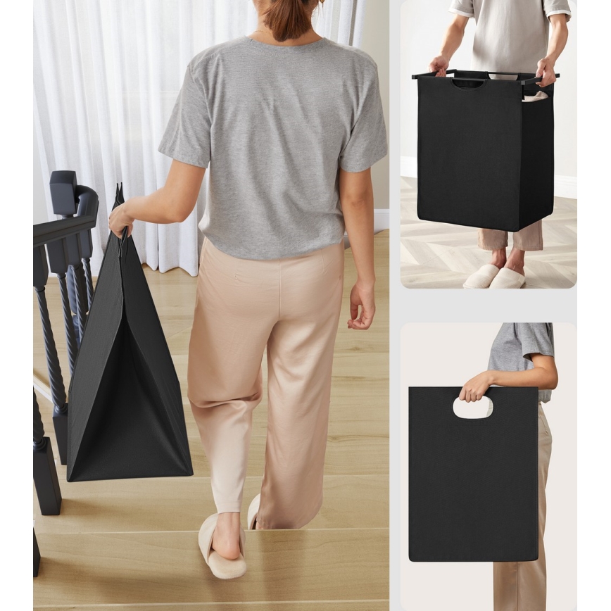 Coș pentru rufe REX maro/negru