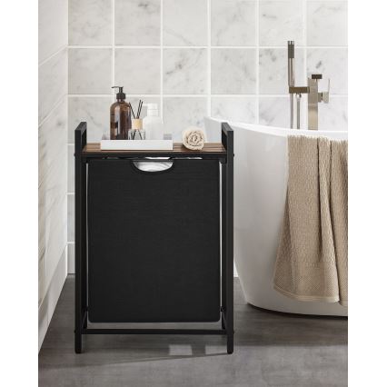 Coș pentru rufe REX maro/negru