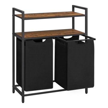 Coș pentru rufe REX maro/negru