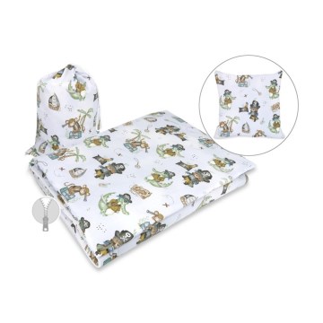 COSING - Sac de dormit pentru călătorie cu pernă, model Pirați