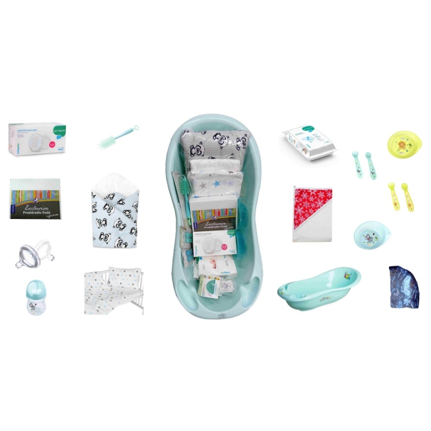 COSING - Set de început pentru nou-născuți, 16 piese, mentă