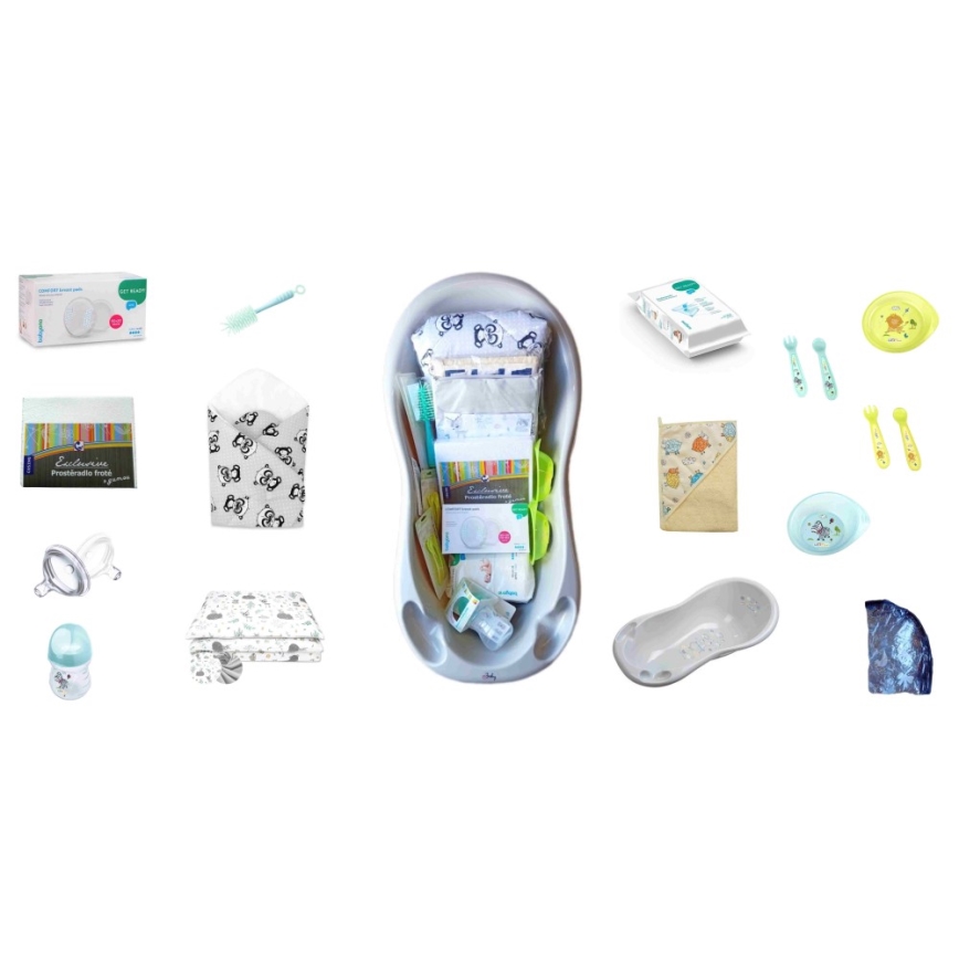 COSING - Set pentru nou-născut, 16 piese, gri
