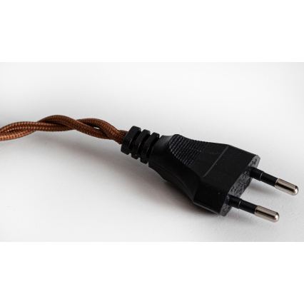 Cottex - Pendul cu cablu și priză NORA 1xE14/5W/230V, maro