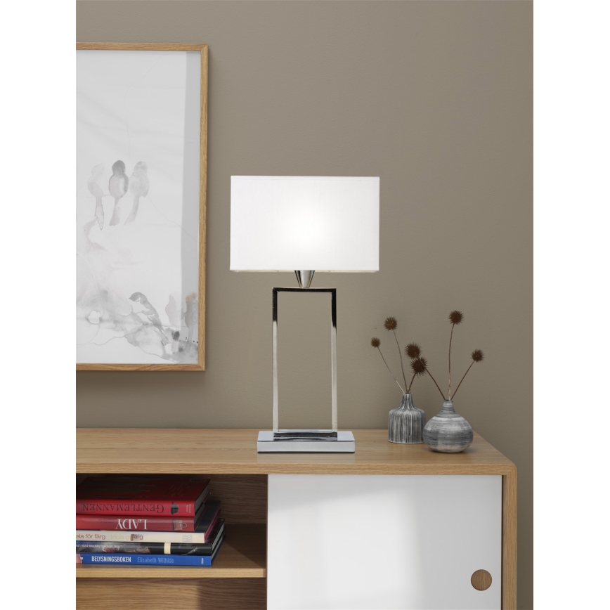 Lampă de masă Cottex KENSINGTON 1xE14/40W/230V, argintie