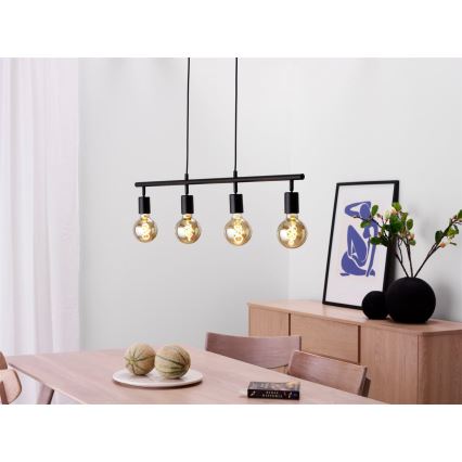 Cottex - Candelabru suspendat pe cablu ARC 4xE27/60W/230V