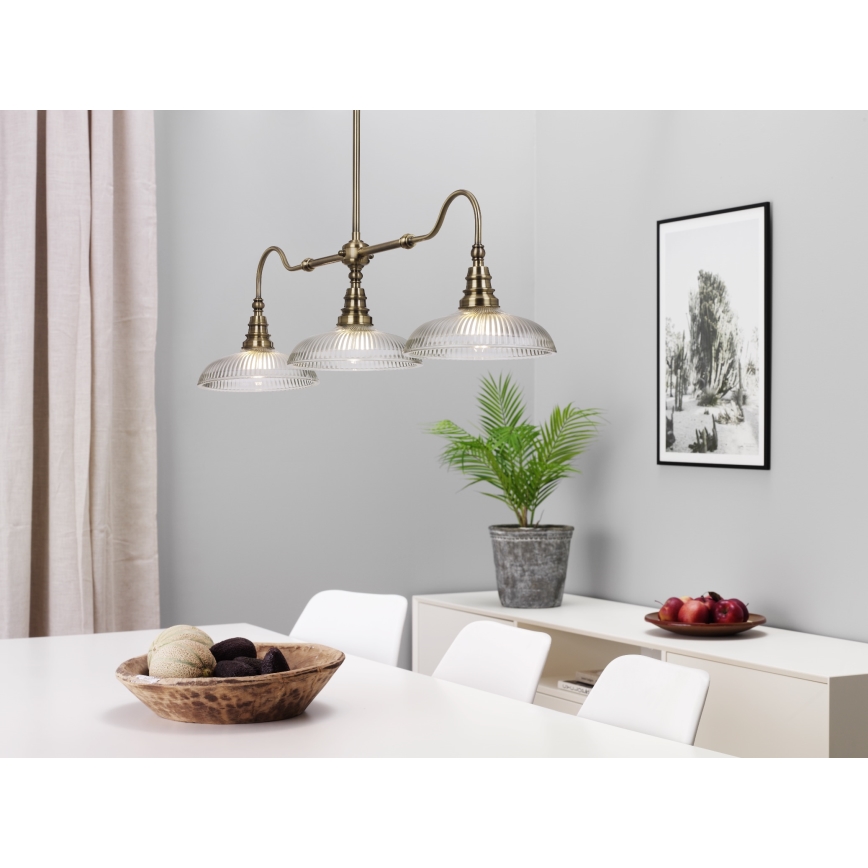 Cottex - Lustră pe tijă SNOOKER 3xE27/60W/230V