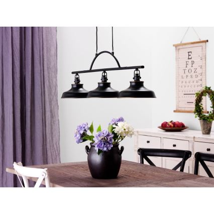 Cottex - Lustră suspendată pe cablu New Haven 3xE14/40W/230V