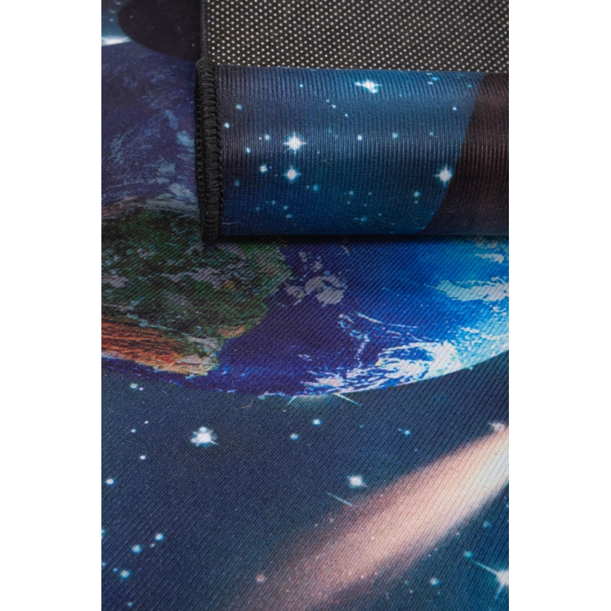 Covor antiderapant pentru copii PRINT 3D 120x160 cm planete/multicolor