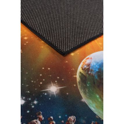 Covor antiderapant pentru copii PRINT 3D 120x160 cm planete/multicolor