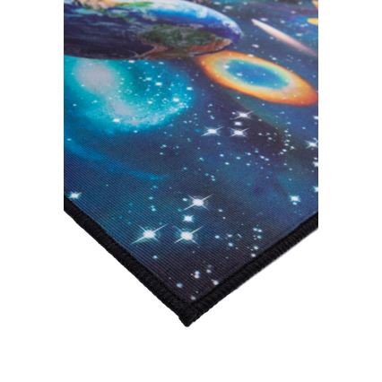 Covor antiderapant pentru copii PRINT 3D 120x160 cm planete/multicolor