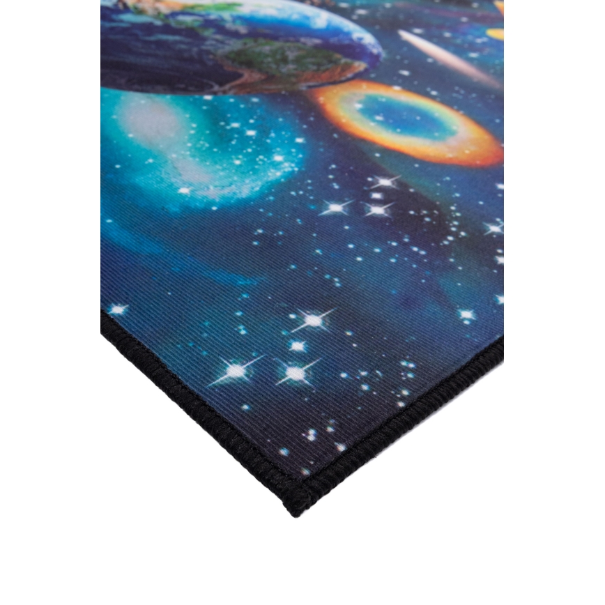 Covor antiderapant pentru copii PRINT 3D 120x160 cm planete/multicolor