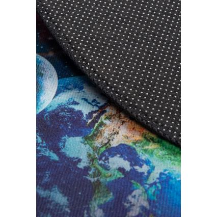 Covor antiderapant pentru copii PRINT 3D, 80 cm, cu planete, multicolor