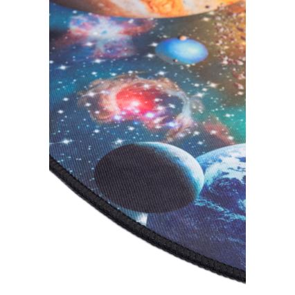 Covor antiderapant pentru copii PRINT 3D, 80 cm, cu planete, multicolor