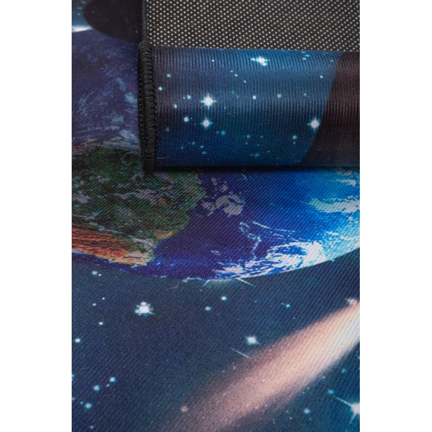 Covor antiderapant pentru copii PRINT 3D 80x150 cm planete/multicolor