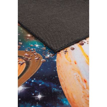 Covor antiderapant pentru copii PRINT 3D 80x150 cm planete/multicolor
