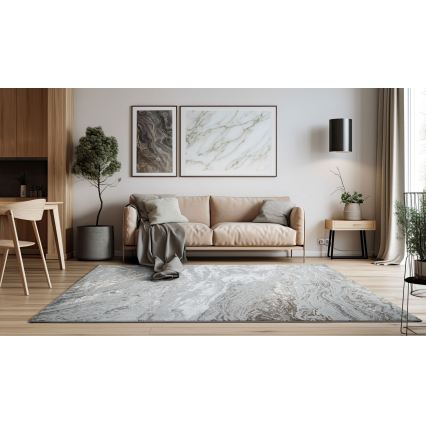 Covor CREATION 200 x 290 cm, 1950 g/m², gri/maro, cu model marmorat