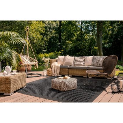 Covor de exterior EXPRESS NEW OUTDOOR 120x160 cm antracit/maro