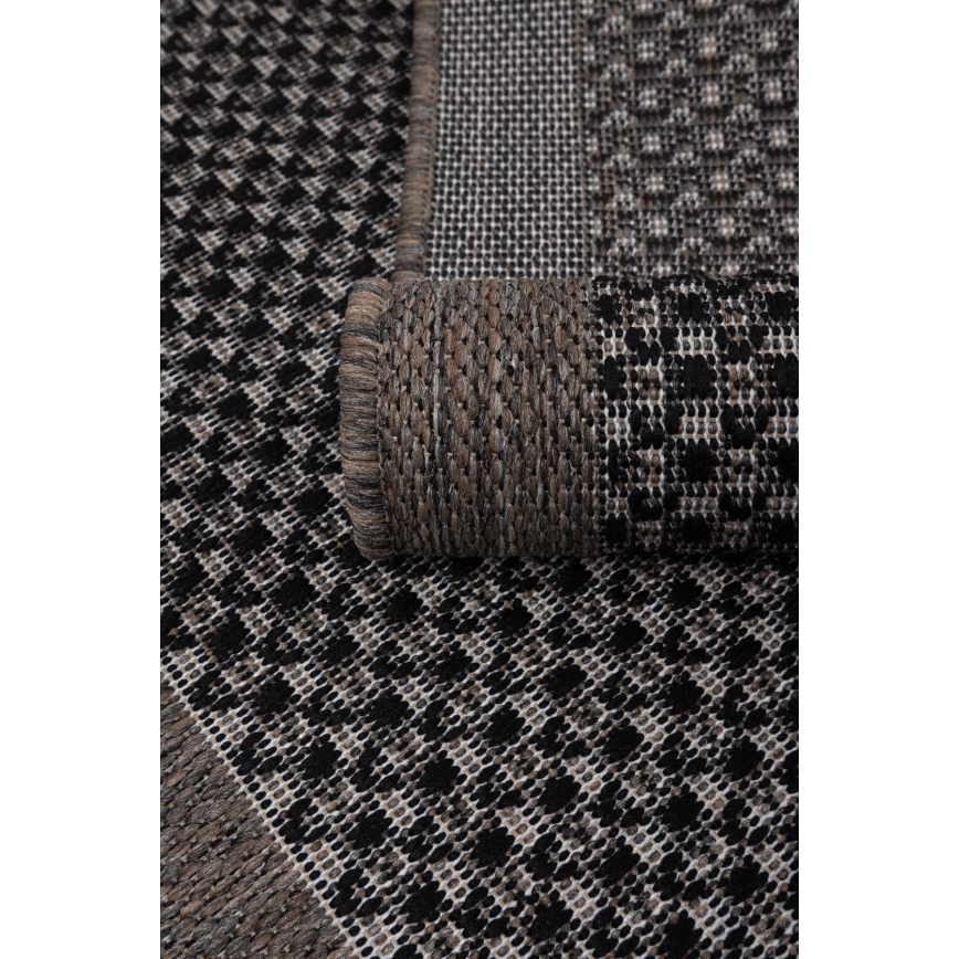 Covor de exterior EXPRESS NEW OUTDOOR 80x150 cm antracit/maro