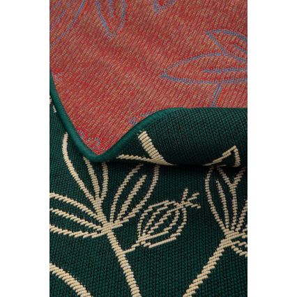 Covor de exterior JUNGLE 135 cm, verde, model frunze