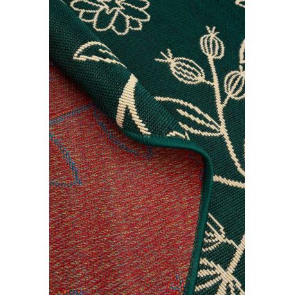 Covor de exterior JUNGLE 135 cm, verde, model frunze