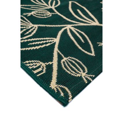 Covor de exterior JUNGLE 80 x 160 cm, verde, model frunze