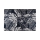 Covor exterior JUNGLE 160 x 220 cm, negru/alb, cu model de frunze