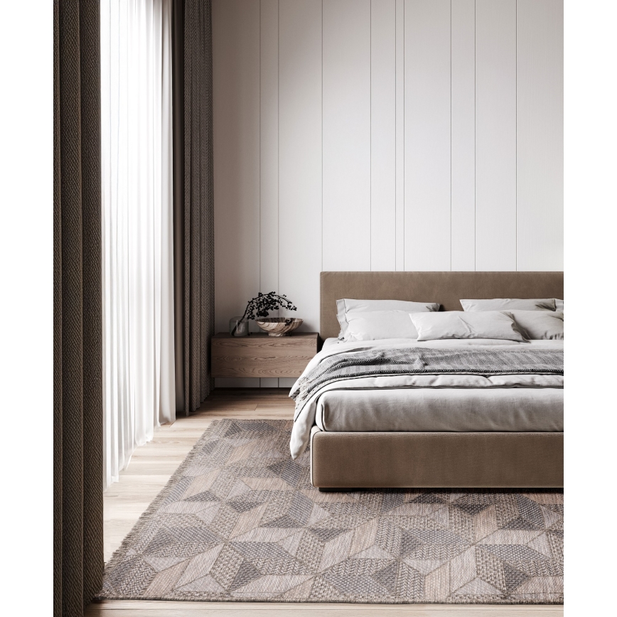 Covor exterior ORIA 120x170 cm gri/bej