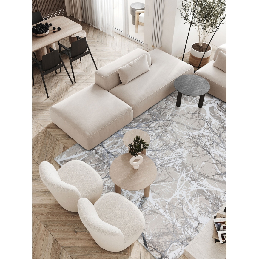 Covor GRECE 120 x 170 cm, 2150 g/m², crem/gri/alb