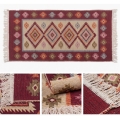 Covor Kilim oriental reversibil 80 x 150 cm, roșu/bej