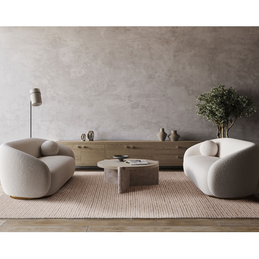 Covor natural FIR WOOL, 120 x 170 cm, 2600 g/m², crem