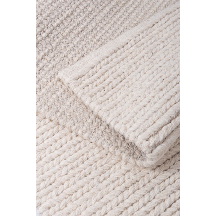 Covor natural FIR WOOL, 120 x 170 cm, 2600 g/m², crem