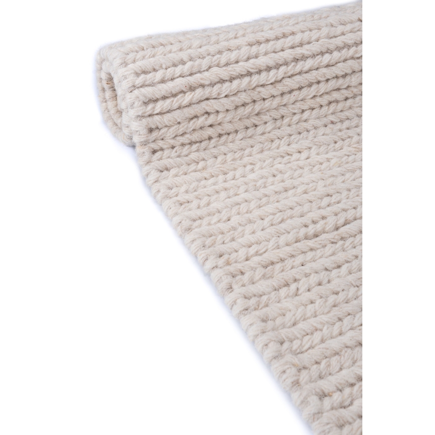 Covor natural FIR WOOL, 120 x 170 cm, 2600 g/m², crem