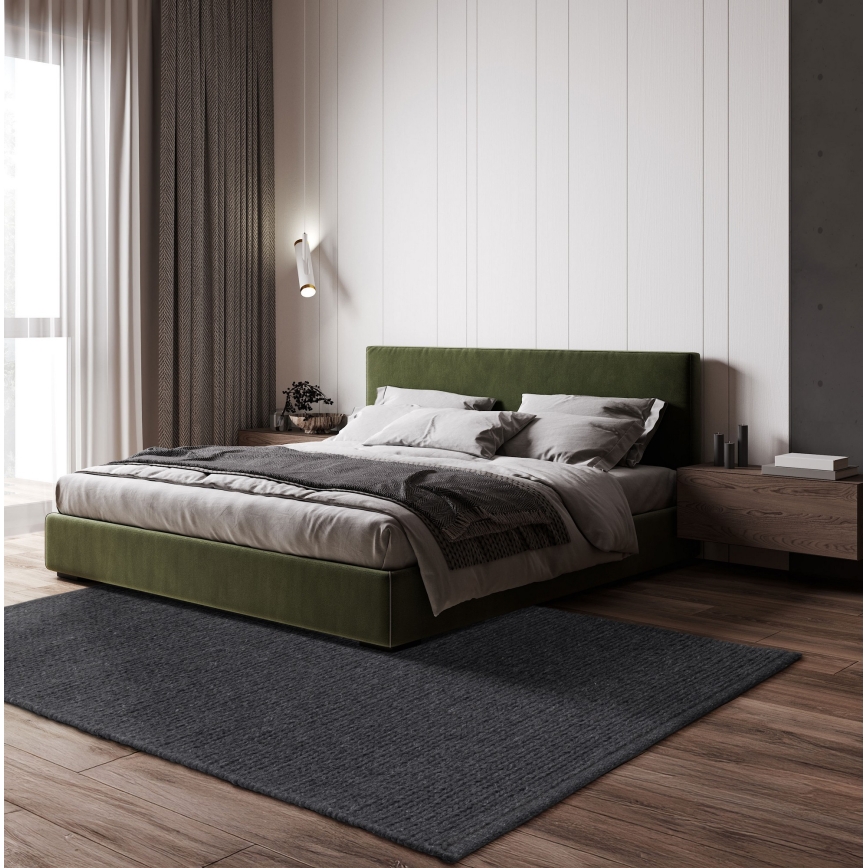 Covor natural FIR WOOL 160x230 cm 2600 g/m2 antracit