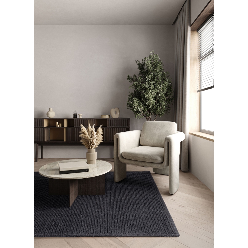 Covor natural FIR WOOL 160x230 cm 2600 g/m2 antracit