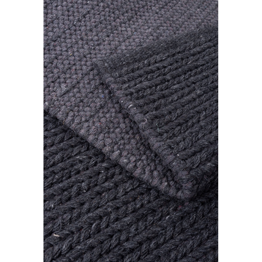 Covor natural FIR WOOL 160x230 cm 2600 g/m2 antracit