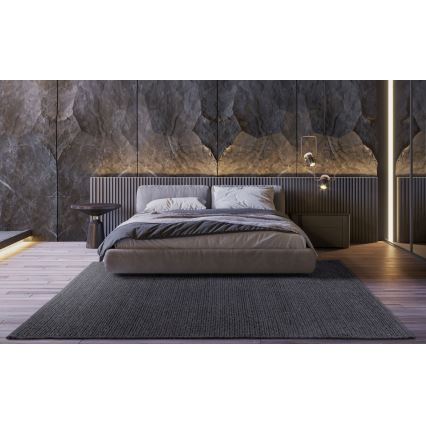 Covor natural FIR WOOL, 70 x 140 cm, 2600 g/m2, antracit