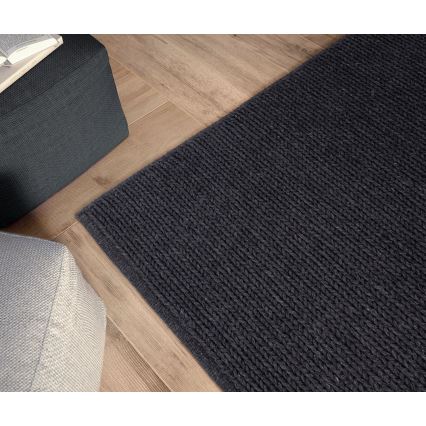 Covor natural FIR WOOL, 70 x 140 cm, 2600 g/m2, antracit