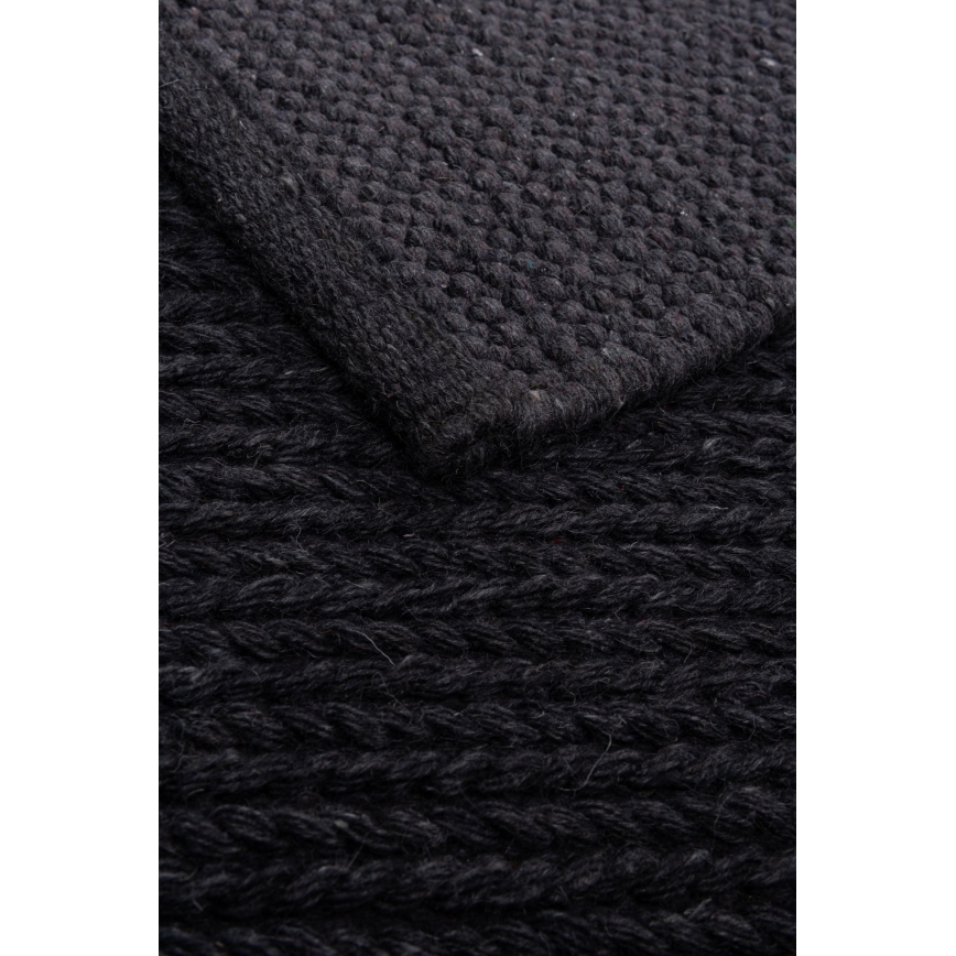 Covor natural FIR WOOL, 70 x 140 cm, 2600 g/m2, antracit