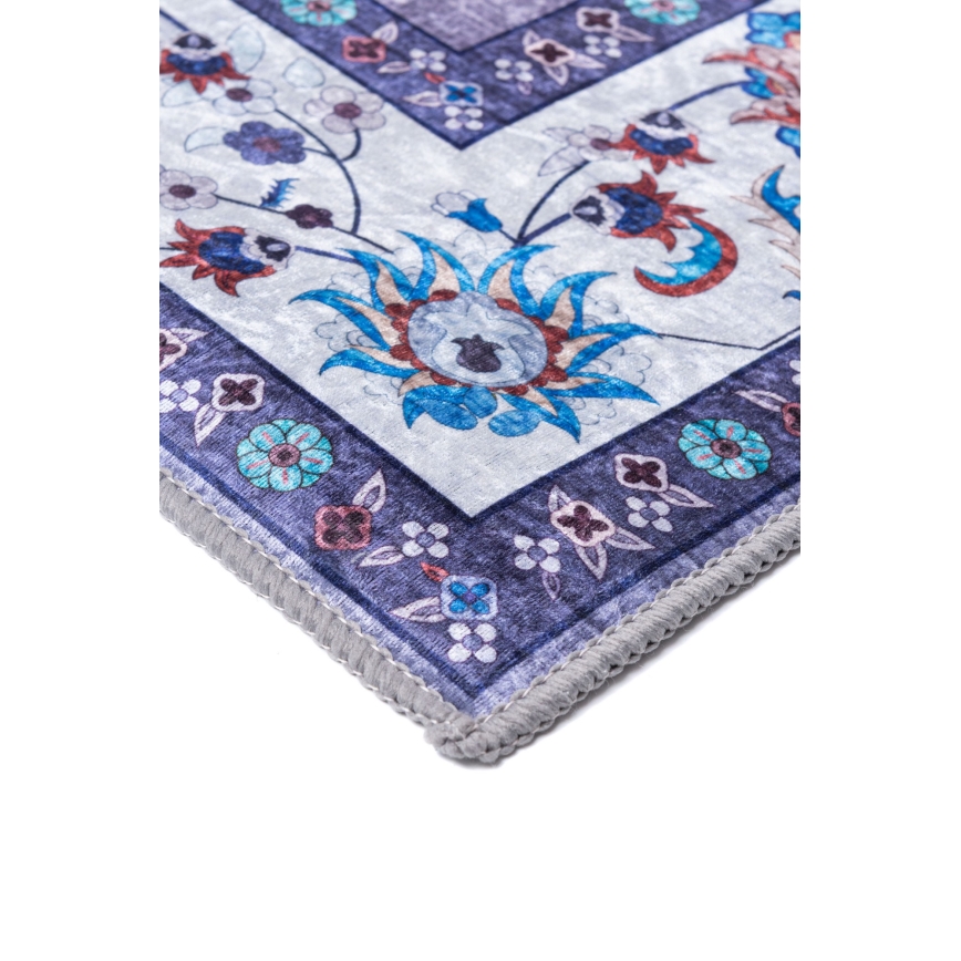 Covor oriental antiderapant PRINT SHINE, 70 x 140 cm, albastru