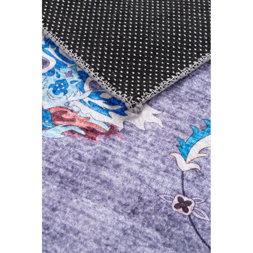 Covor oriental antiderapant PRINT SHINE, 70 x 140 cm, albastru