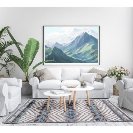 Covor oriental NEPAL, 200 x 280 cm, albastru/gri
