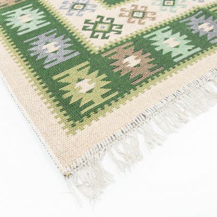 Covor oriental reversibil KILIM 80 x 150 cm, verde/bej