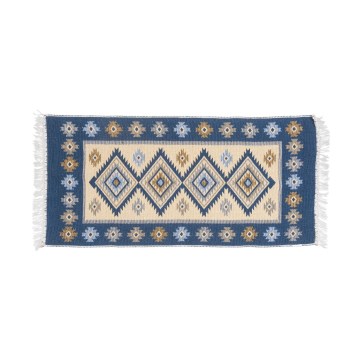 Covor oriental reversibil KILIM 80x150 cm albastru/bej