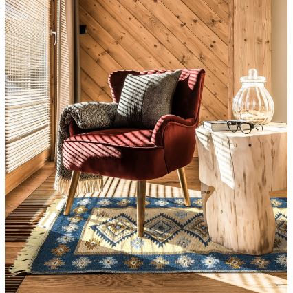 Covor oriental reversibil KILIM 80x150 cm albastru/bej