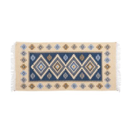 Covor oriental reversibil KILIM 80x150 cm albastru/bej