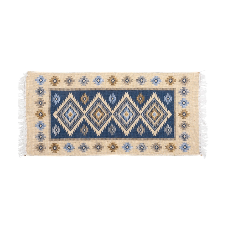 Covor oriental reversibil KILIM 80x150 cm albastru/bej