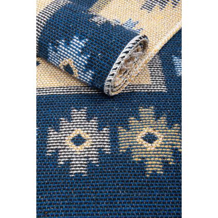 Covor oriental reversibil KILIM 80x150 cm albastru/bej