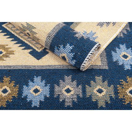 Covor oriental reversibil KILIM 80x150 cm albastru/bej