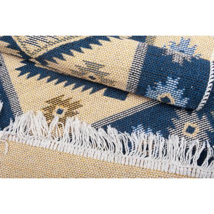 Covor oriental reversibil KILIM 80x150 cm albastru/bej