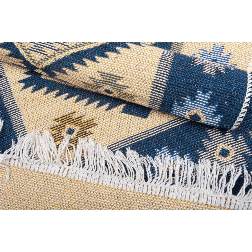 Covor oriental reversibil KILIM 80x150 cm albastru/bej